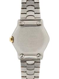 EBEL, STAINLESS STEEL, YELLOW GOLD AND DIAMOND 'WAVE' WATCH