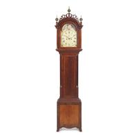 A Rare Federal Birch Tall Case Clock
