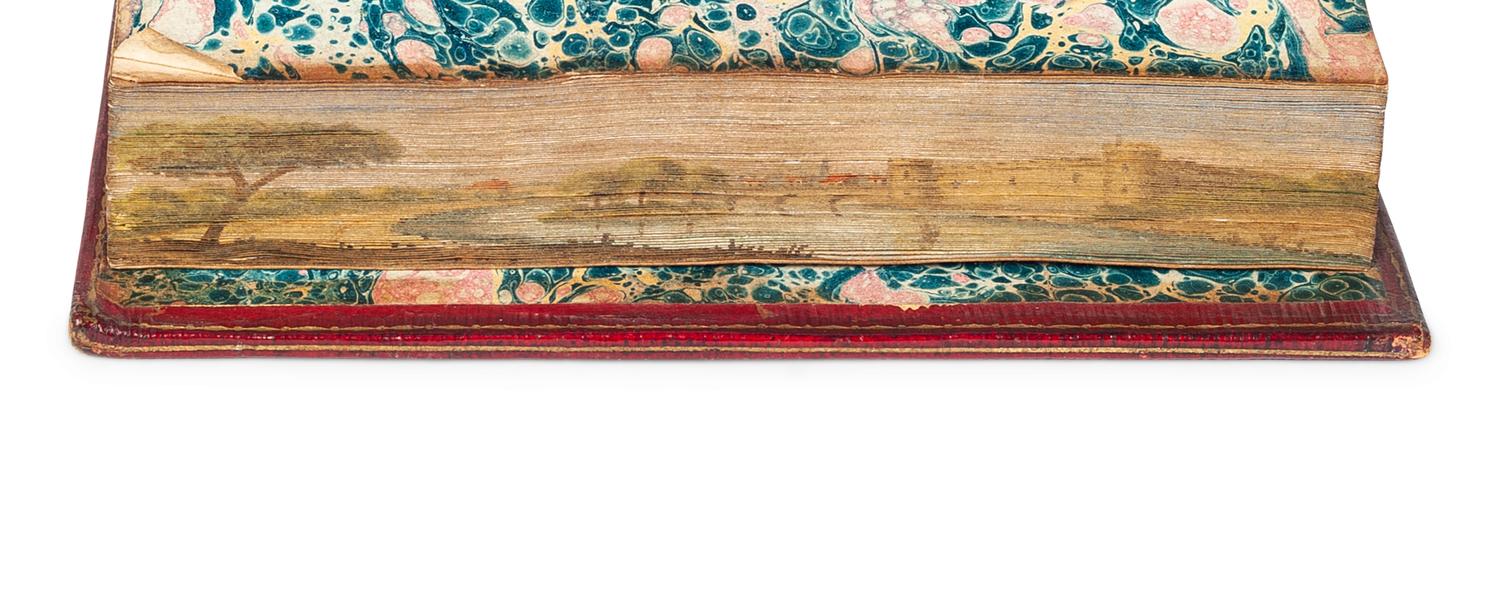 [FORE-EDGE PAINTING]. Le Temple des Vertus et des Graces ou Recueil . Paris: Chez Rosa, 1818.