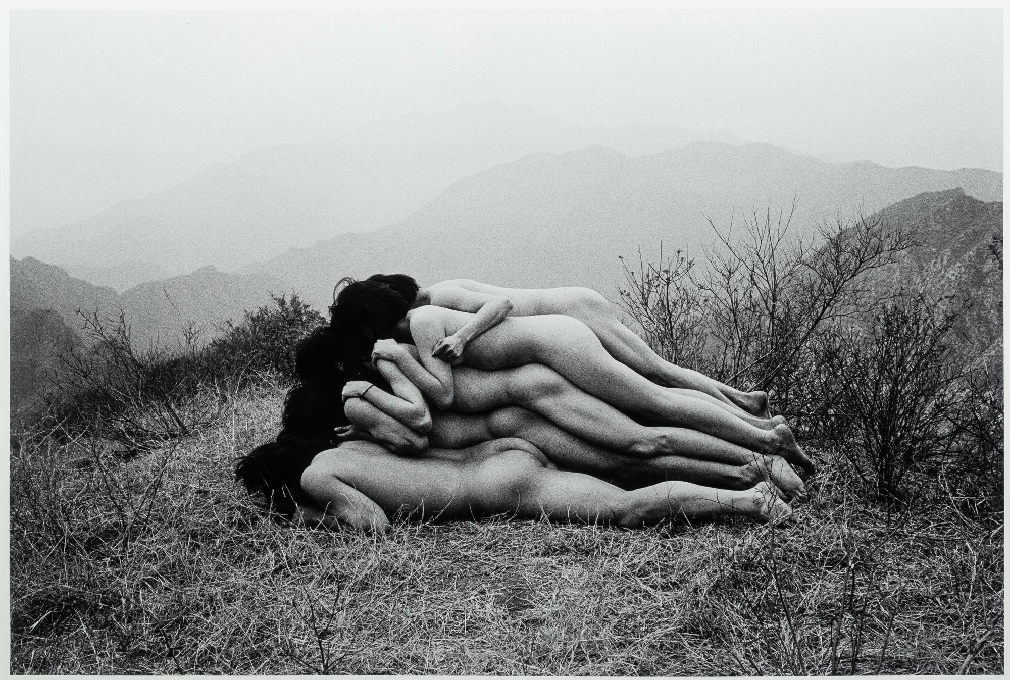 Zhang Huan (born 1965) To Add One Meter to an Anonymous Mountain, 1995