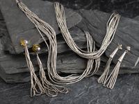 Liquid Silver Necklace and Earrings, PLUS