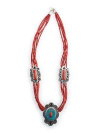 Kewa Multi-Strand Necklace, with Sterling Silver Pendant