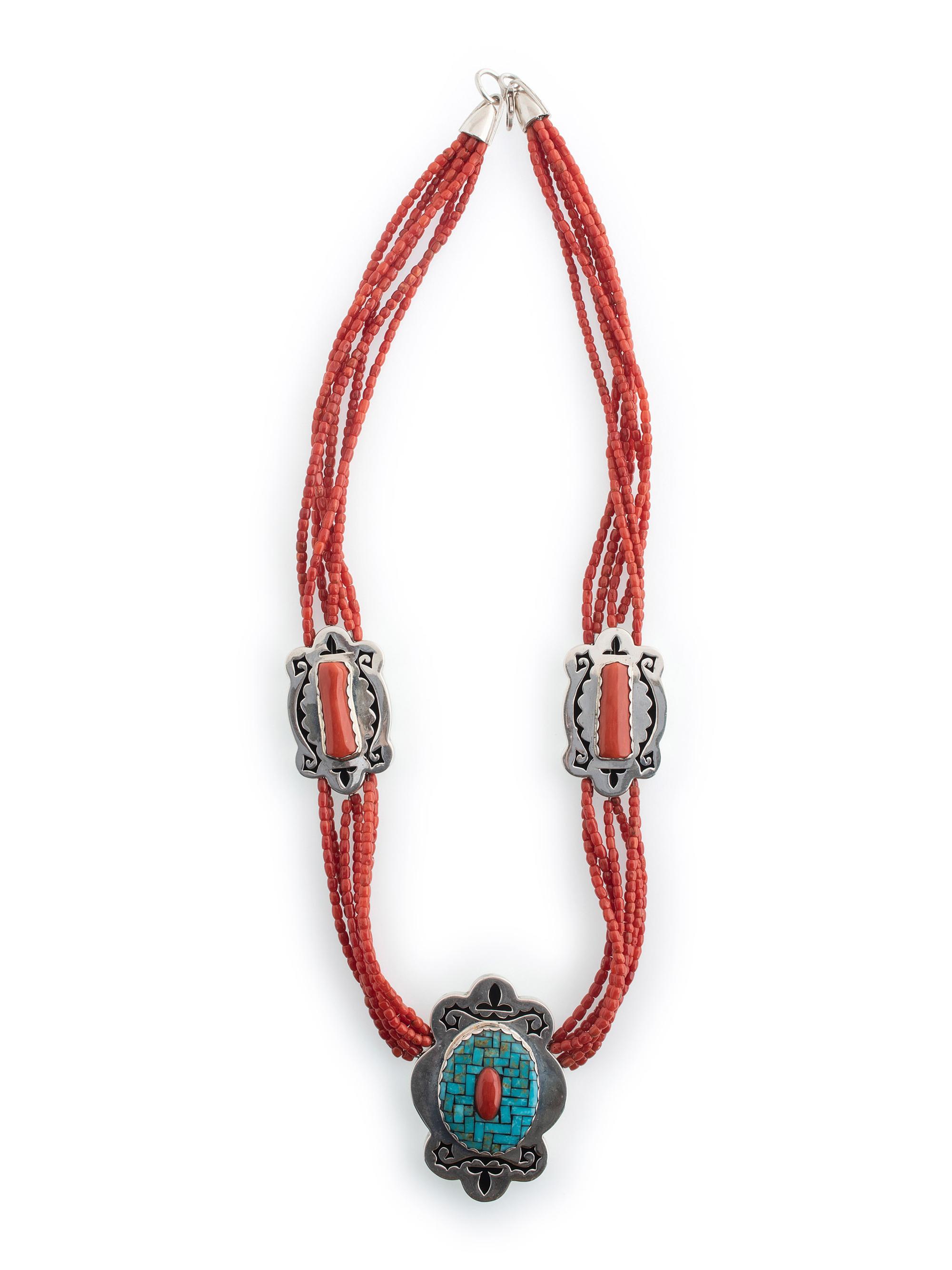Kewa Multi-Strand Necklace, with Sterling Silver Pendant