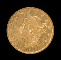 A United States 1866 Liberty Head: Motto $20 Gold Coin