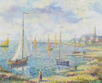 Hughes Claude Pissarro, (French, b. 1935), Les voiliers de Rueil