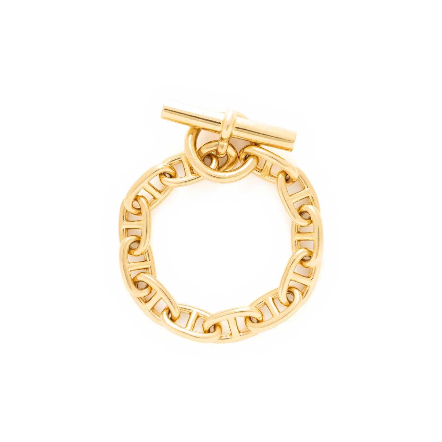 HERMÈS, YELLOW GOLD 'CHAÎNE D'ANCRE' BRACELET
