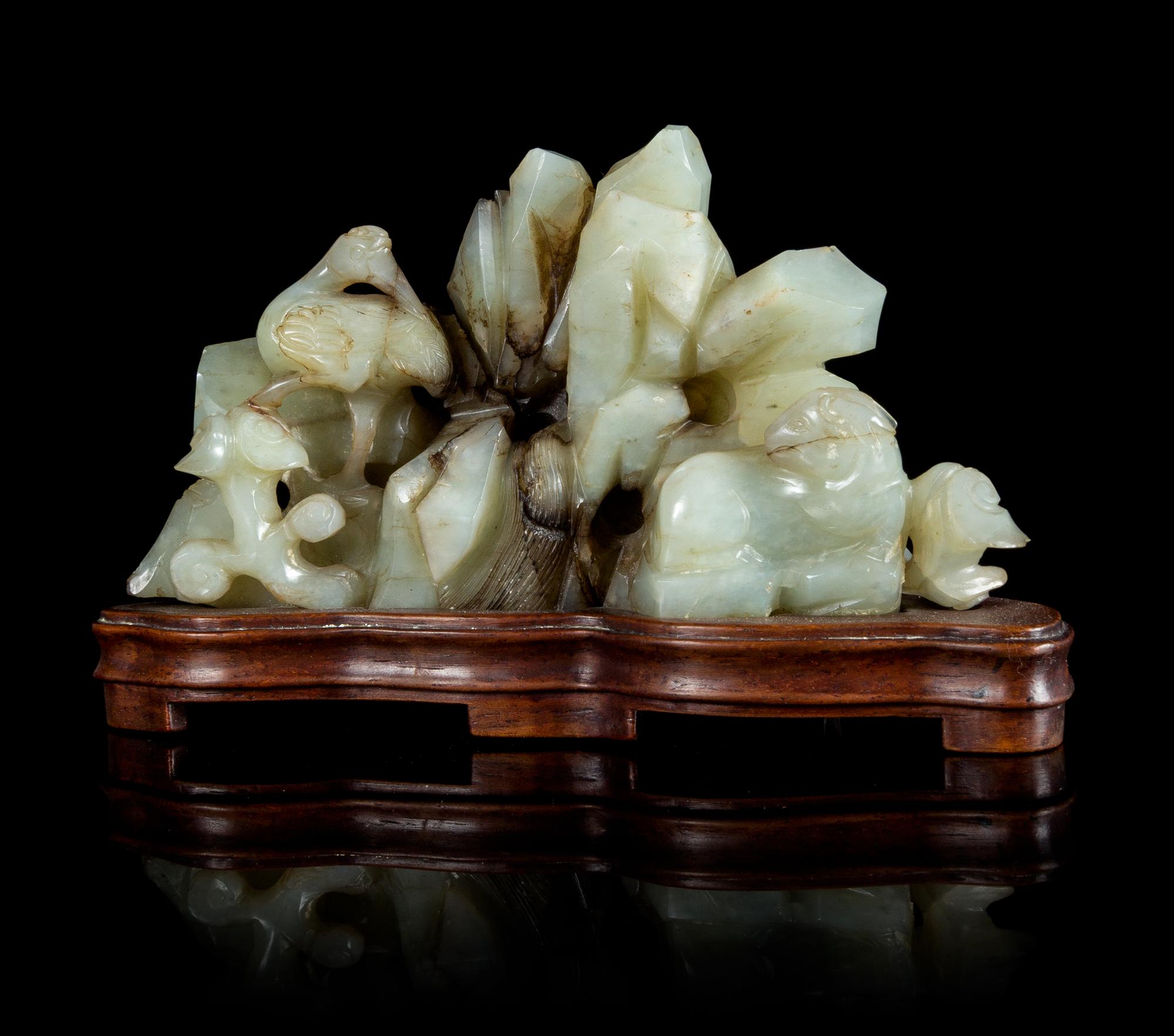 A Celadon Jade Width 4 7/8 inches.
