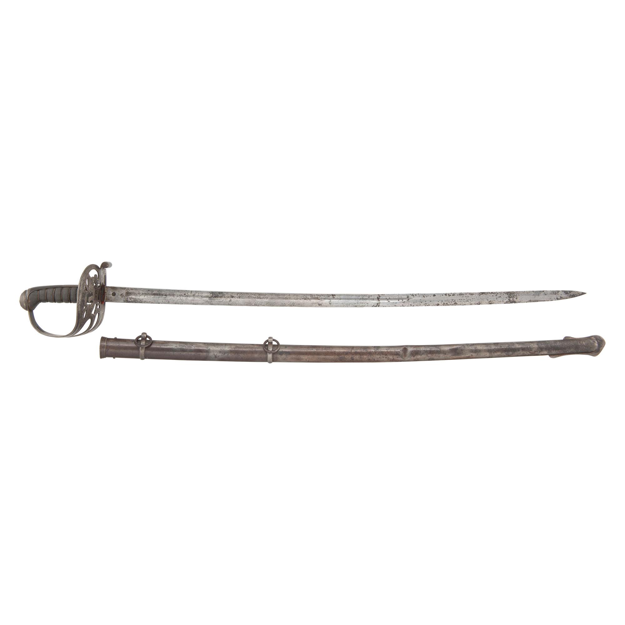 Non-Regulation Staff & Field Officer's Sword of Lt. Isaiah Robison - 28th PVV - KIA at Peachtree Creek