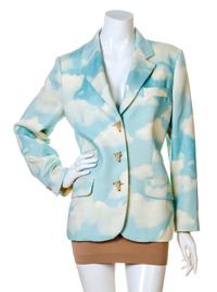 A Moschino Wool Cloud Print Jacket, Size 10.