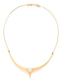 A 14 Karat Yellow Gold and Diamond Collar Necklace, 9.40 dwts.