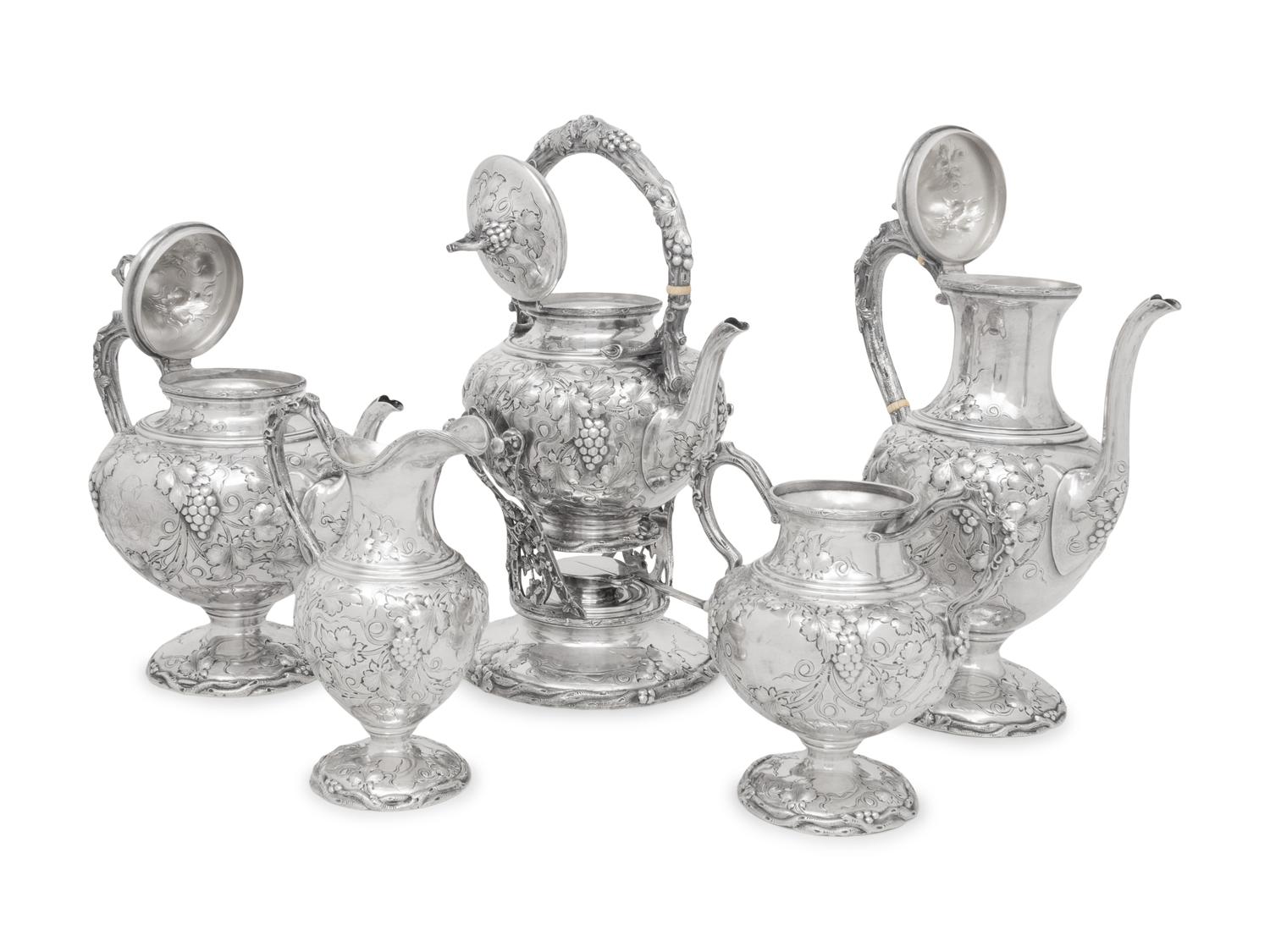 An American Silver Five-Piece Tea and Coffee Service