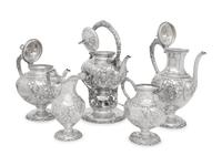 An American Silver Five-Piece Tea and Coffee Service