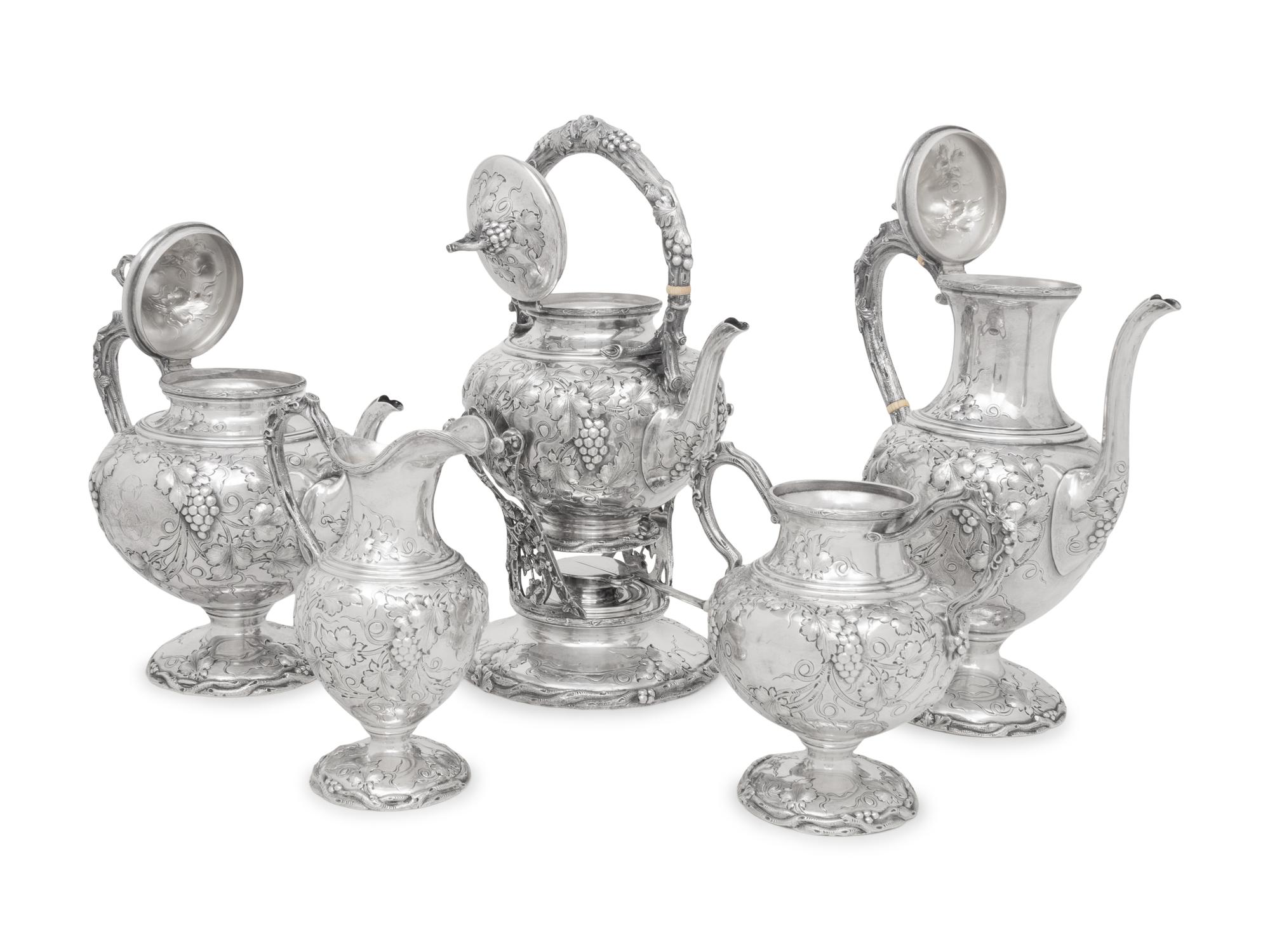 An American Silver Five-Piece Tea and Coffee Service