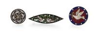 A Collection of Micromosaic Brooches, 14.70 dwts.