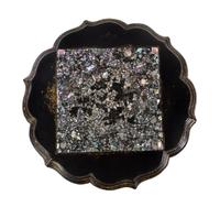 A Victorian Mother-of-Pearl Inlaid Papier Mache Table Height 28 1/2 x diameter of top 24 inches. — 19TH CENTURY