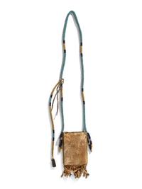 Crow Beaded Hide Pouch, with Tweezers