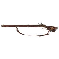 Contemporary Cheekstock Flintlock Rifle with Compass Inlay by John B. Derrick (American, b.1936)