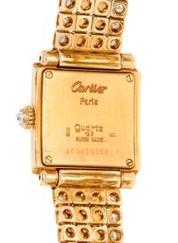 CARTIER, 18K YELLOW GOLD AND DIAMOND WRISTWATCH