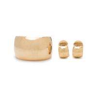 COLLECTION OF HAMMERED YELLOW GOLD JEWELRY