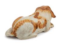 A Chinese Export Porcelain Figure of a Recumbent Dog — 19TH CENTURY