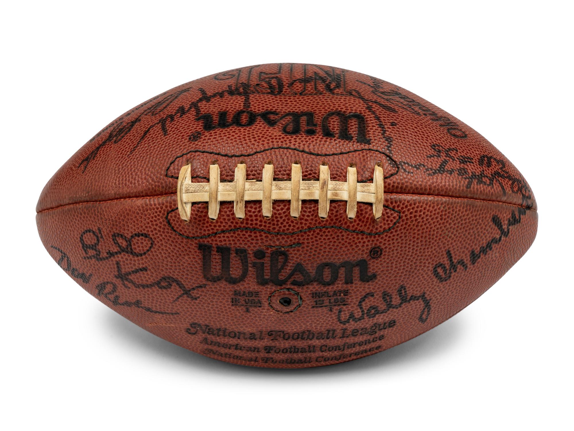 An Impressive 1976 Chicago Bears Team Signed Game Ball Including Vintage Walter Payton "Sweetness" Autograph