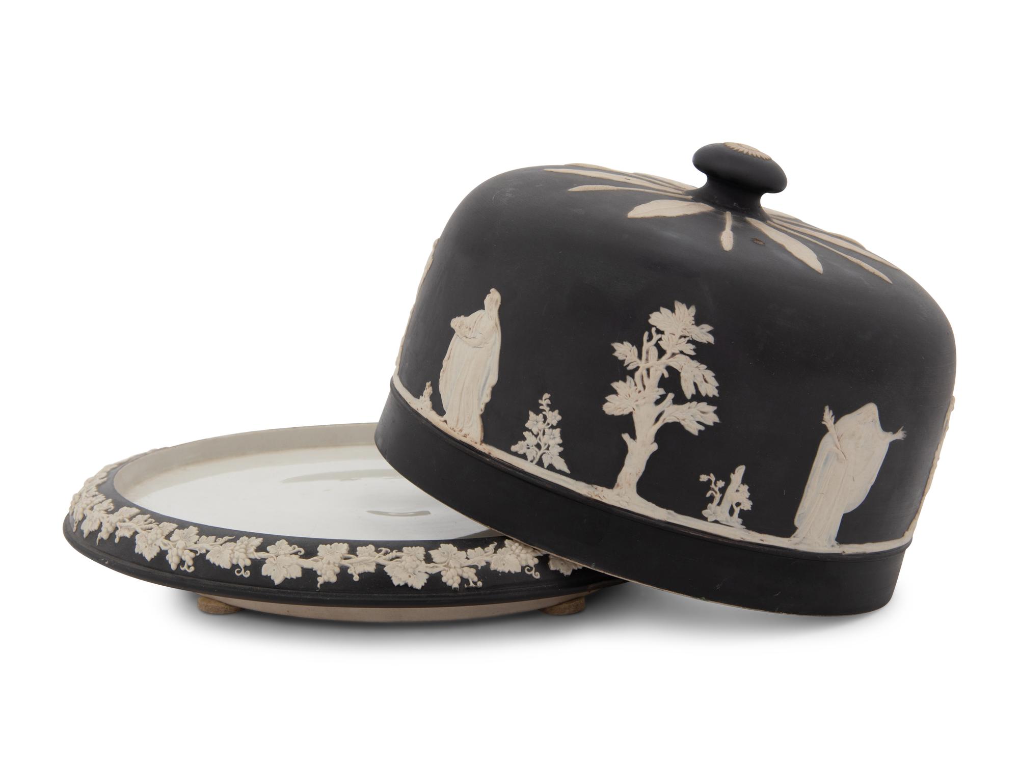 An English Jasperware Cheese Dome
