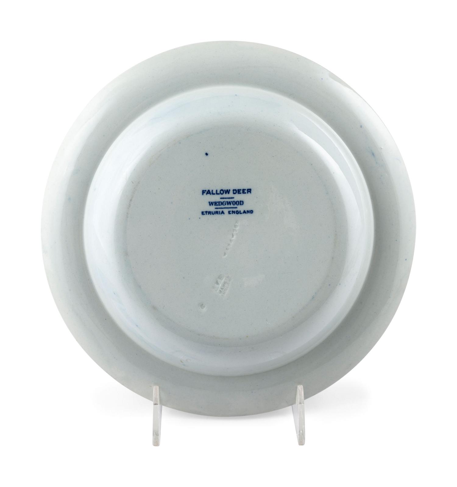 A Group of Blue and White Staffordshire Tableware