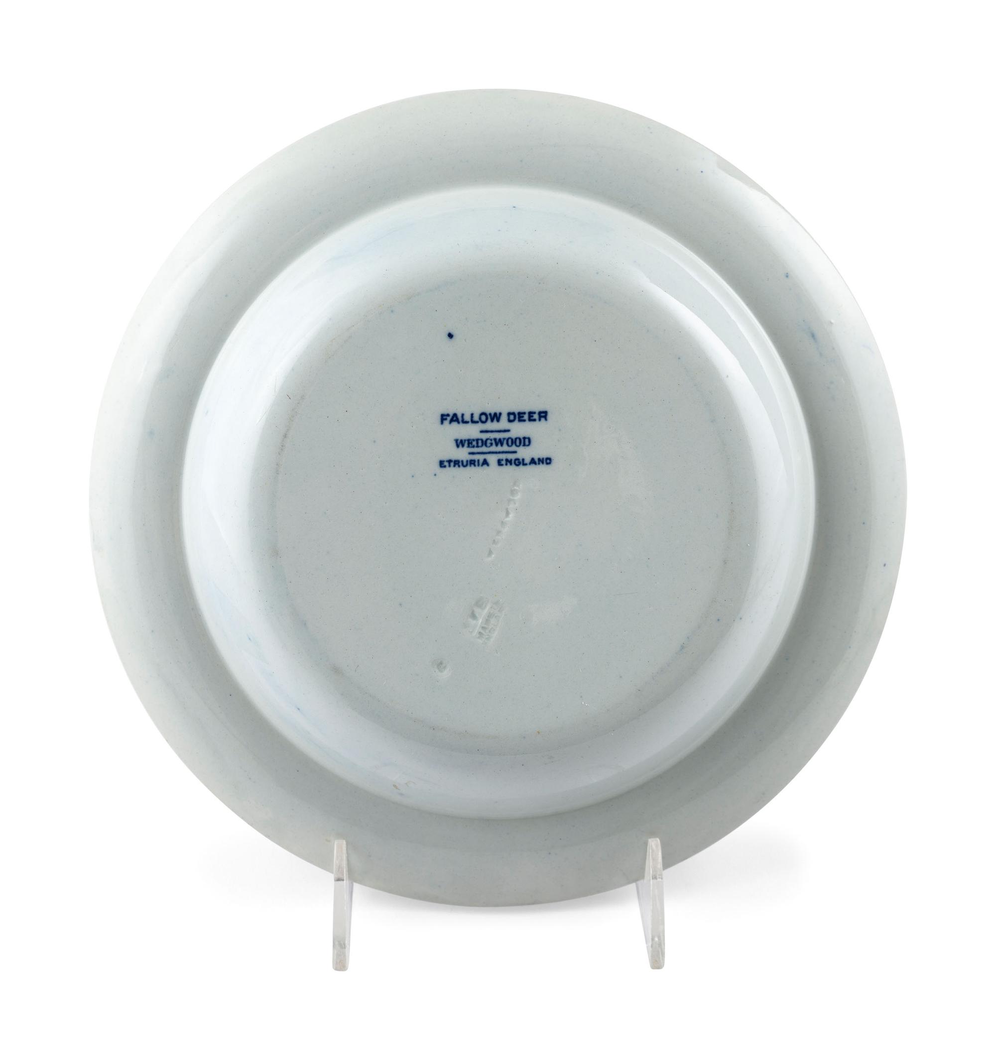 A Group of Blue and White Staffordshire Tableware