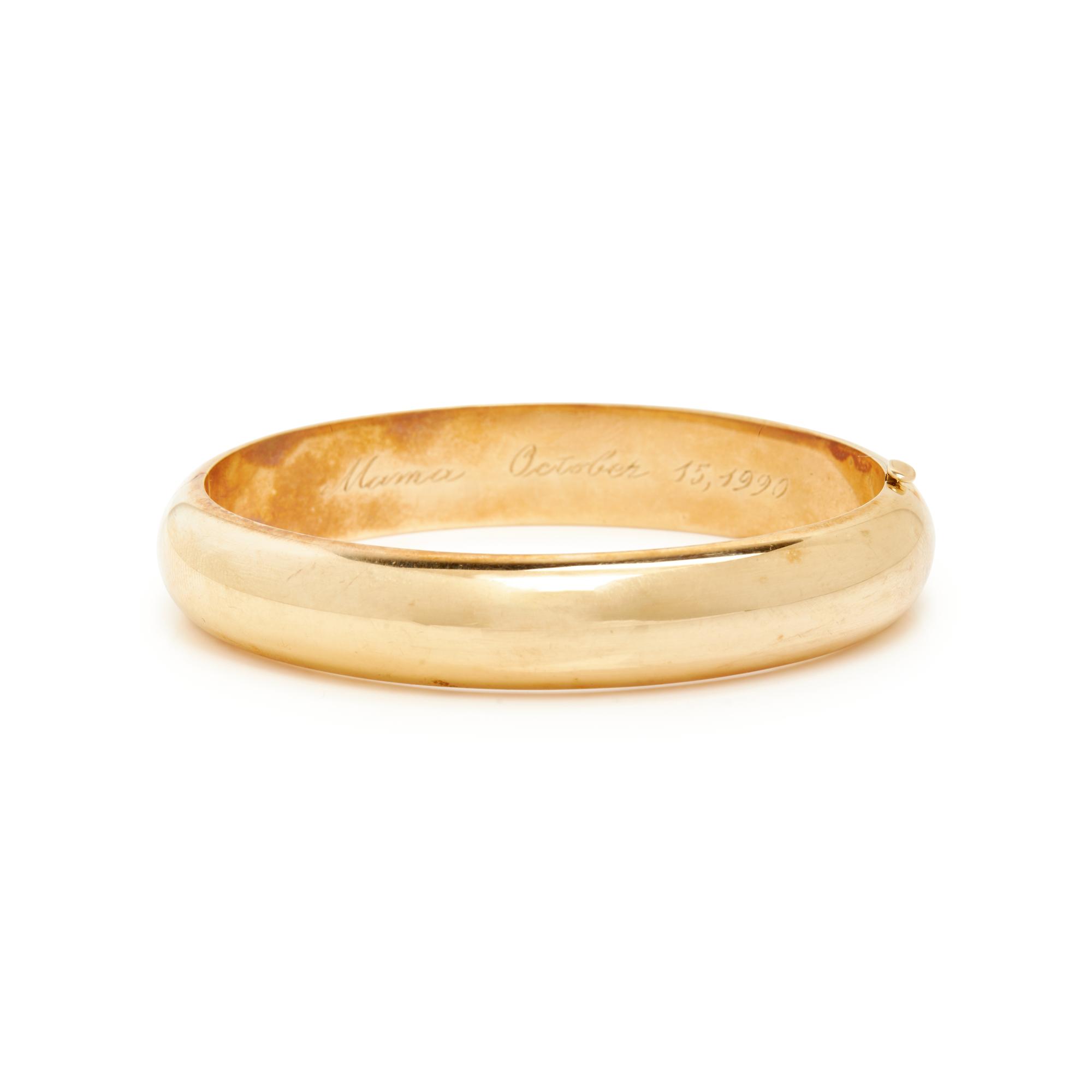 YELLOW GOLD BANGLE BRACELET