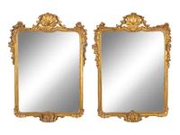 A Pair of Italian Giltwood Mirrors