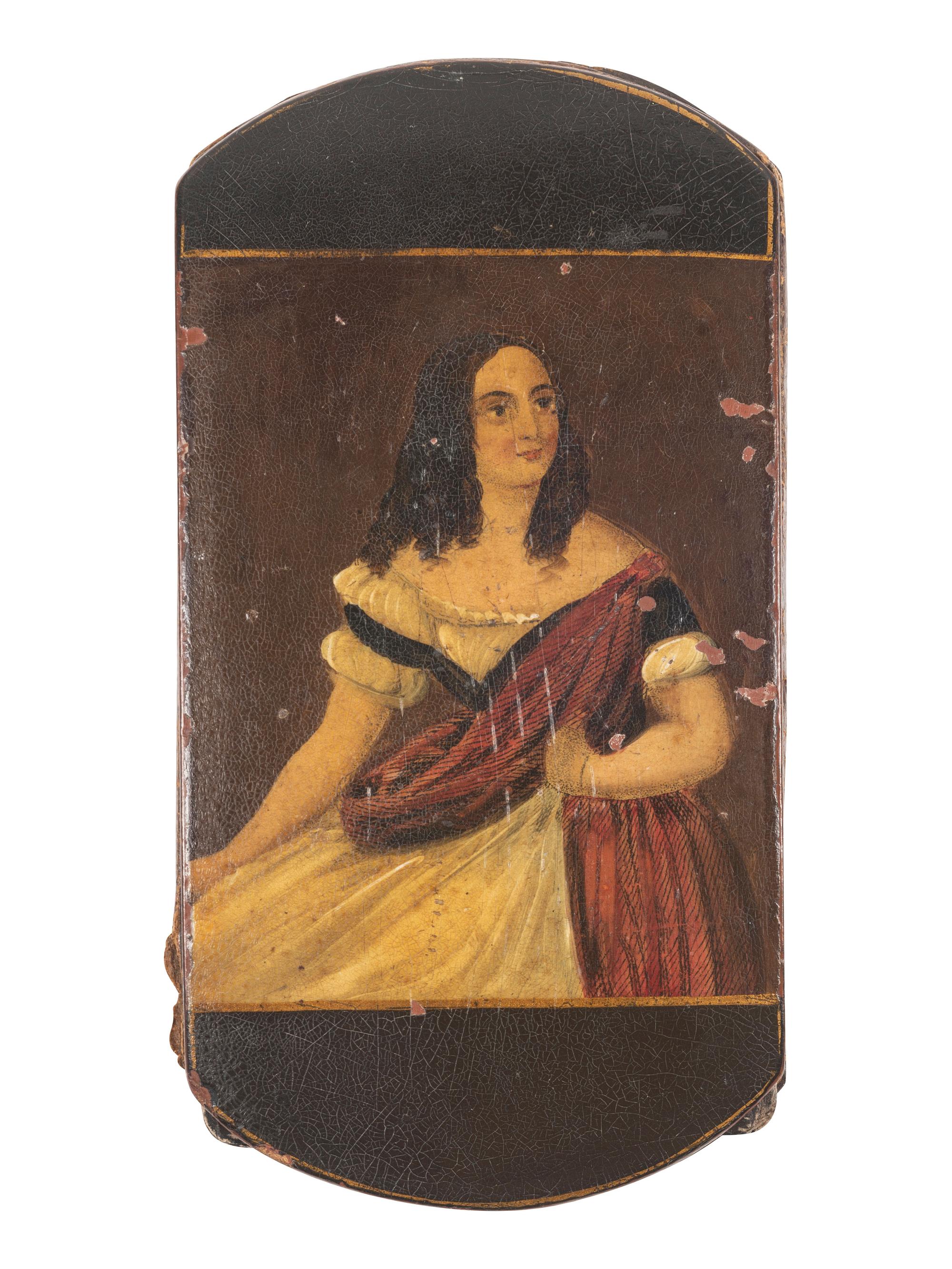 [CLAY, Henry (1777-1852)]. Henry Clay "The American Statesman" 1844 campaign cigar case. [ With: ] Cigar case featuring a young woman.