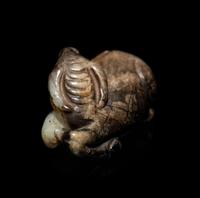Two Chinese Carved Jade Figure of Recumbent Buffalos