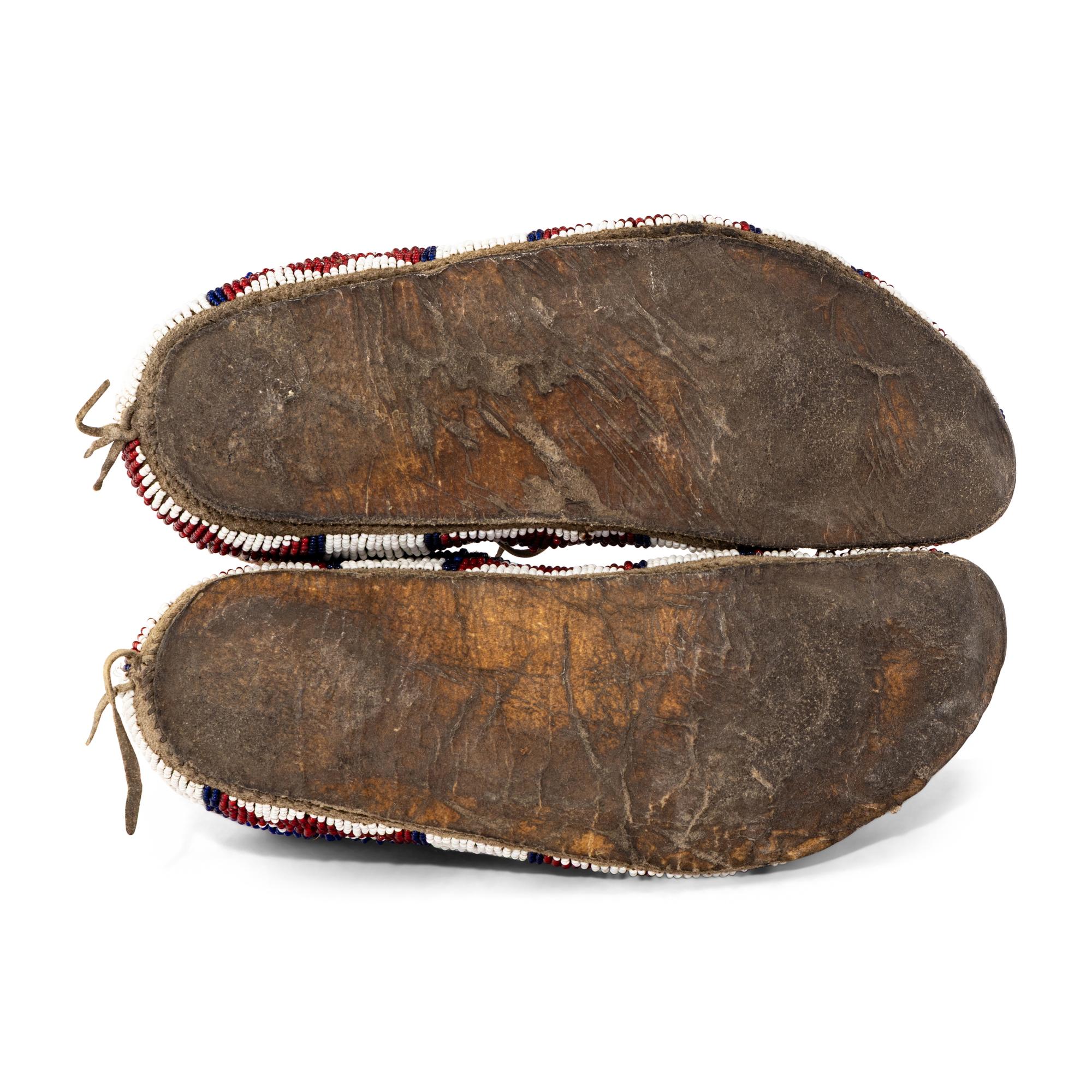 Arapaho Beaded Hide Moccasins