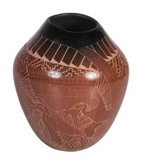 Pottery Jar with Sgraffito Decorations