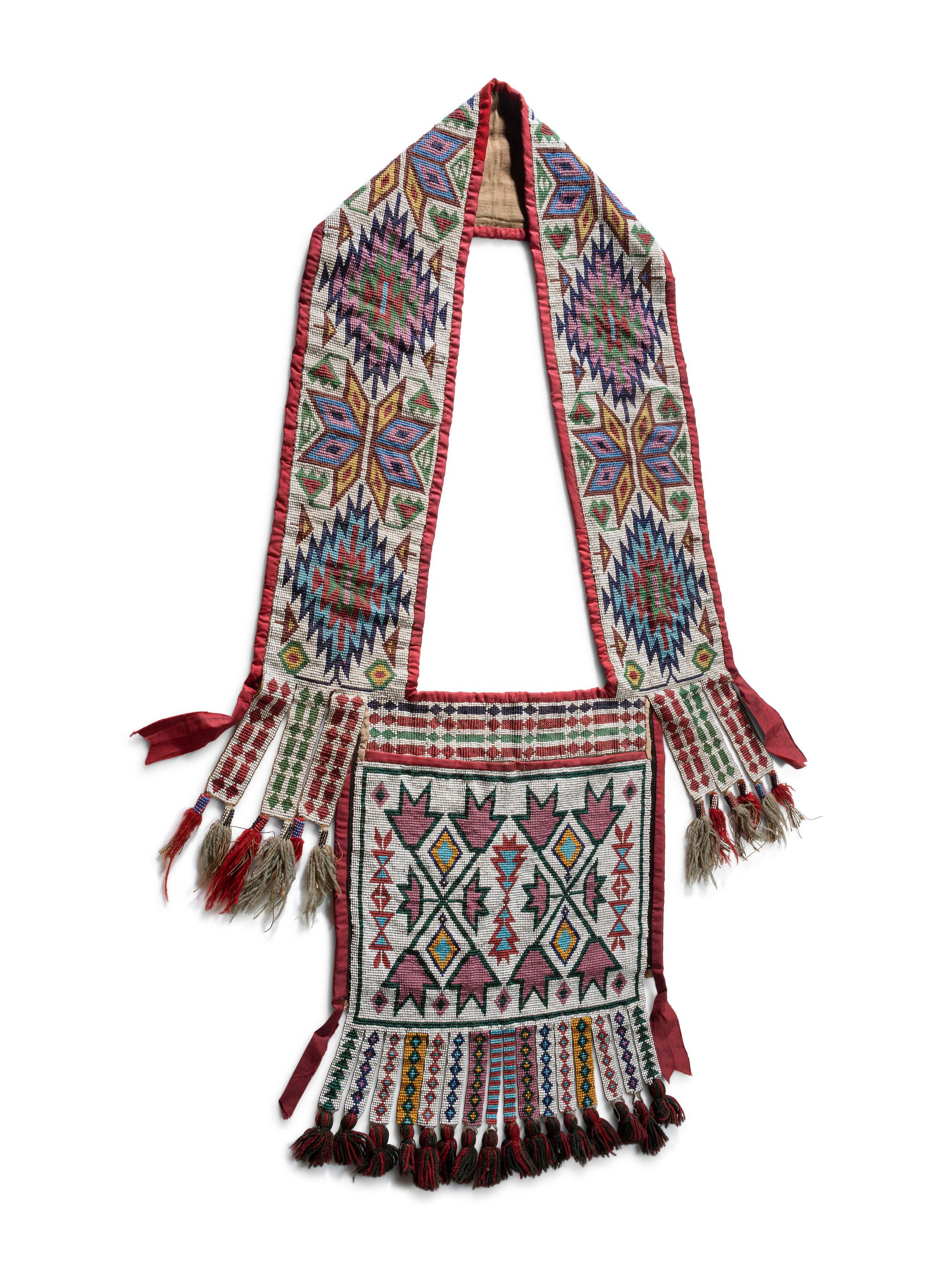 Ho Chunk Loom-Beaded Bandolier Bag