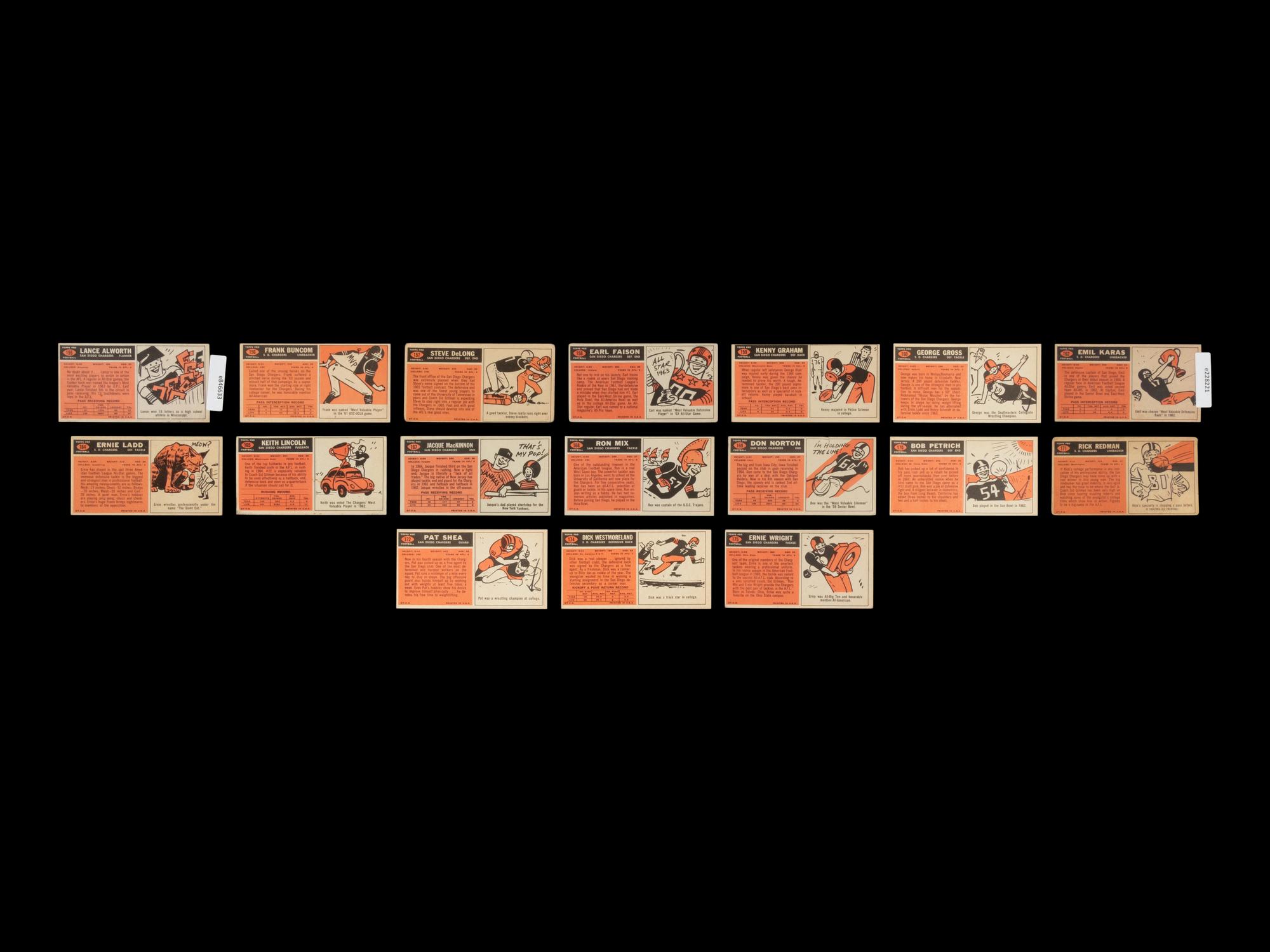 A Collection of Over 130 Assorted 1965 Topps Football Cards