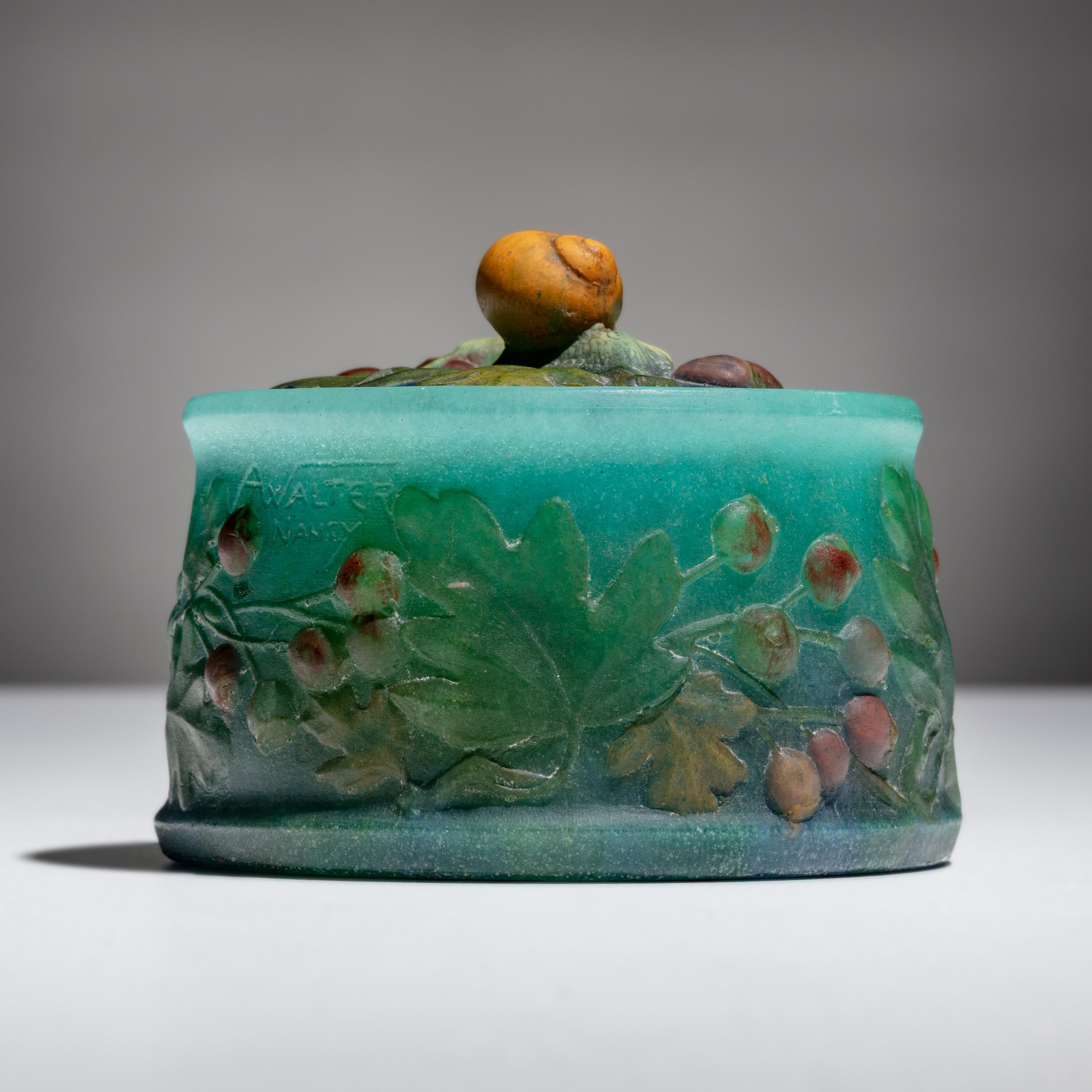 Amalric Walter (French, 1870–1959) — Pâte de Verre Lidded Box