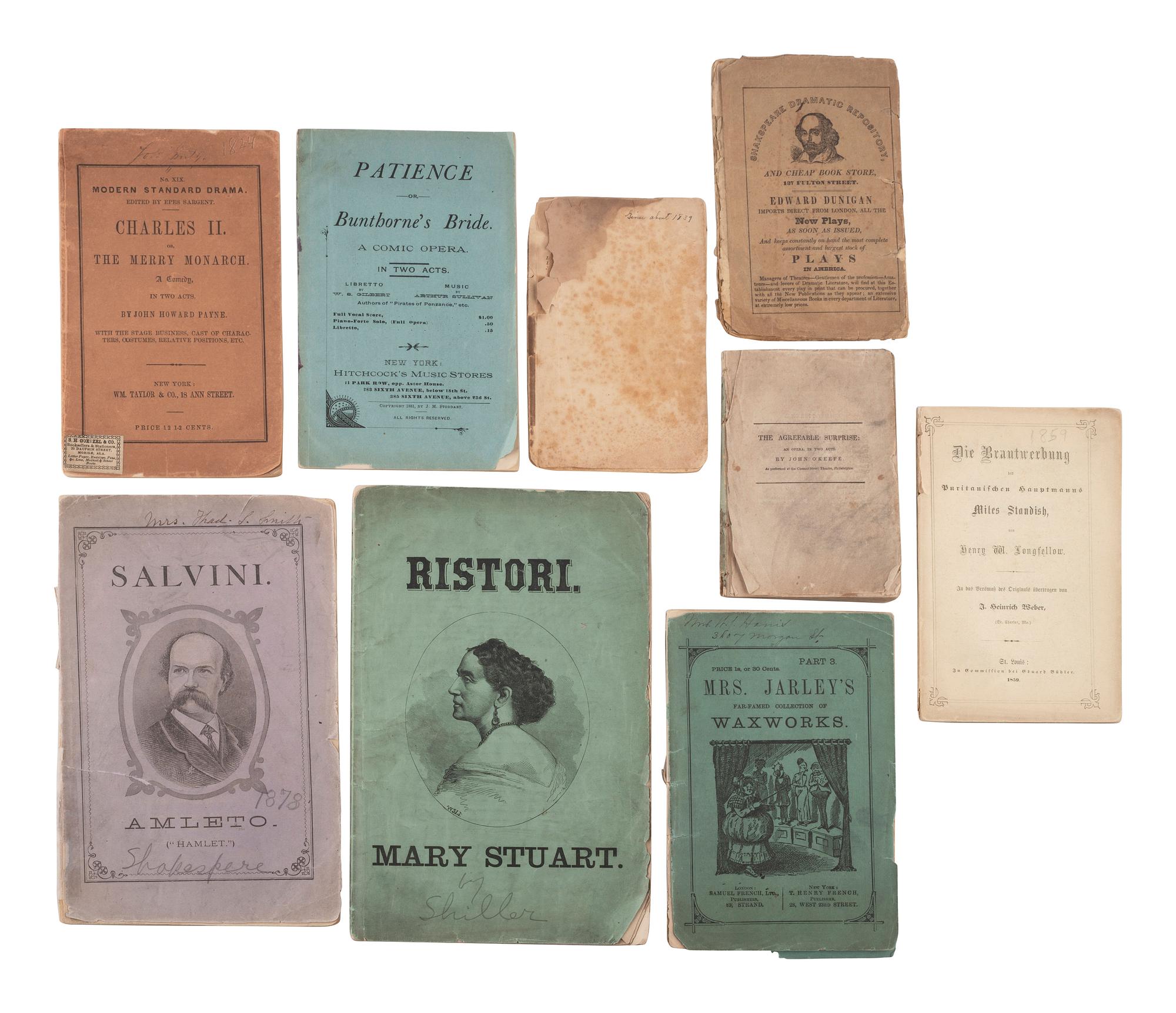 [EARLY PHOTOGRAPHY]. A collection of photographs, artwork, and pamphlets identified to Sol Smith, actor and theatre manager.