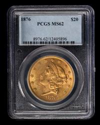 A United States 1876 Liberty Head $20 Gold Coin