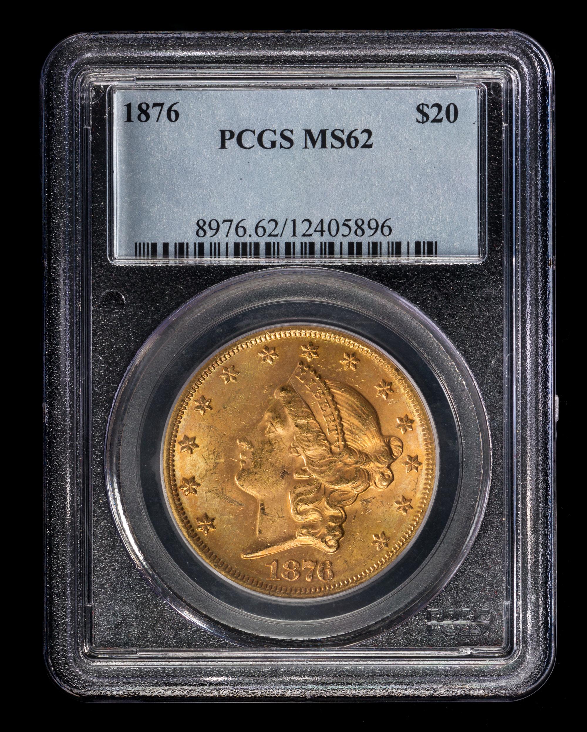 A United States 1876 Liberty Head $20 Gold Coin