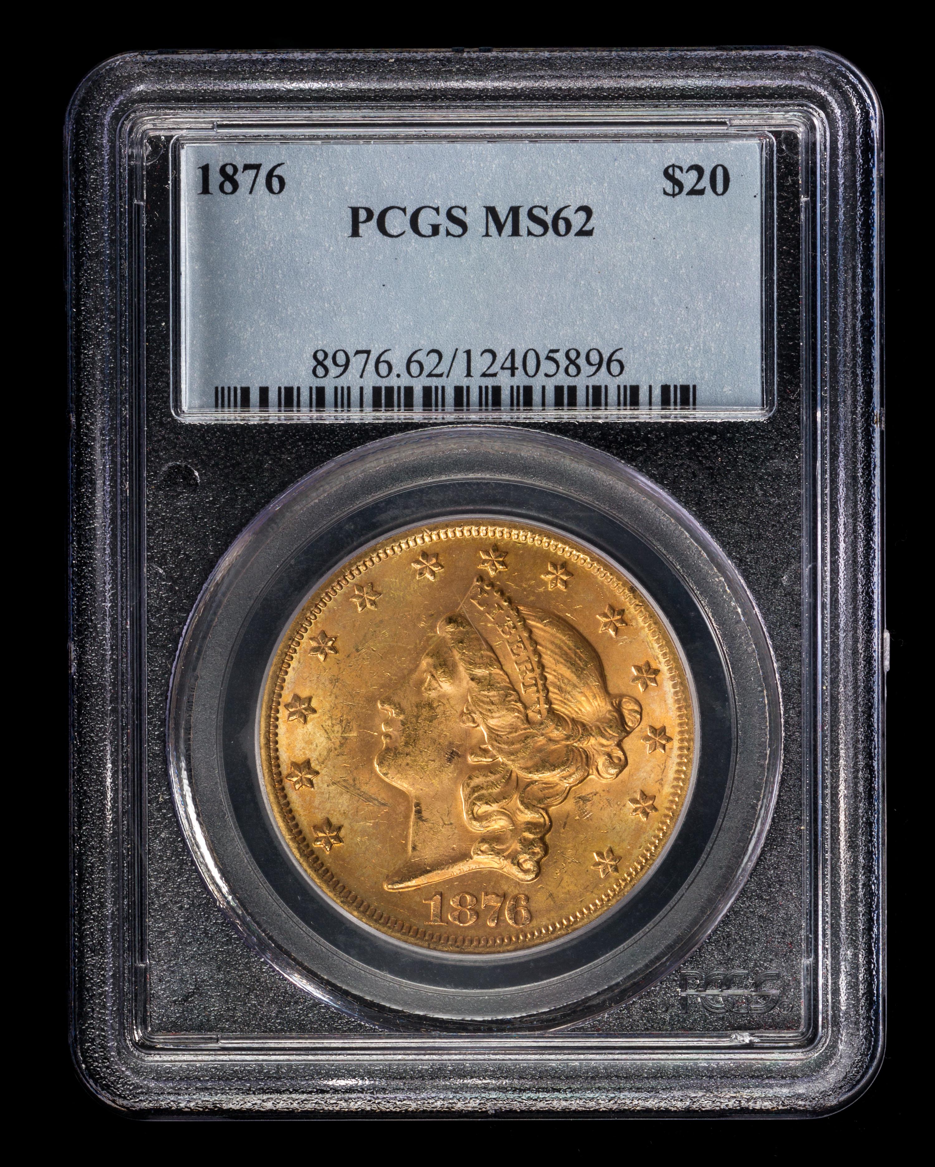 A United States 1876 Liberty Head $20 Gold Coin