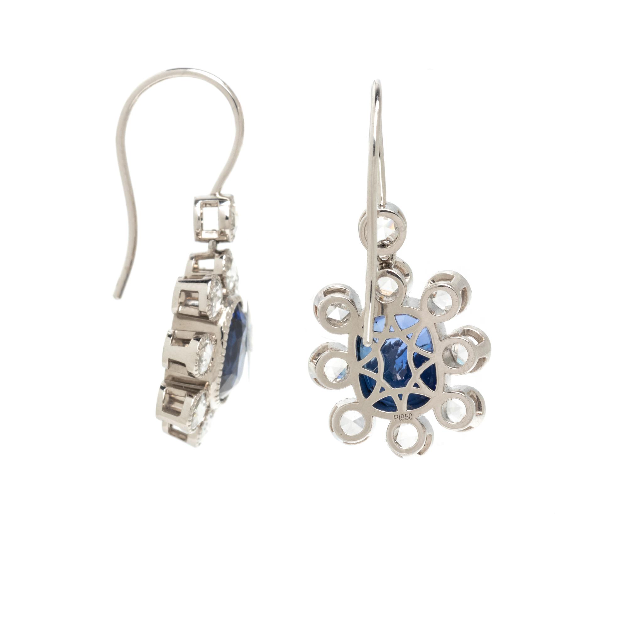 SAPPHIRE AND DIAMOND EARRINGS