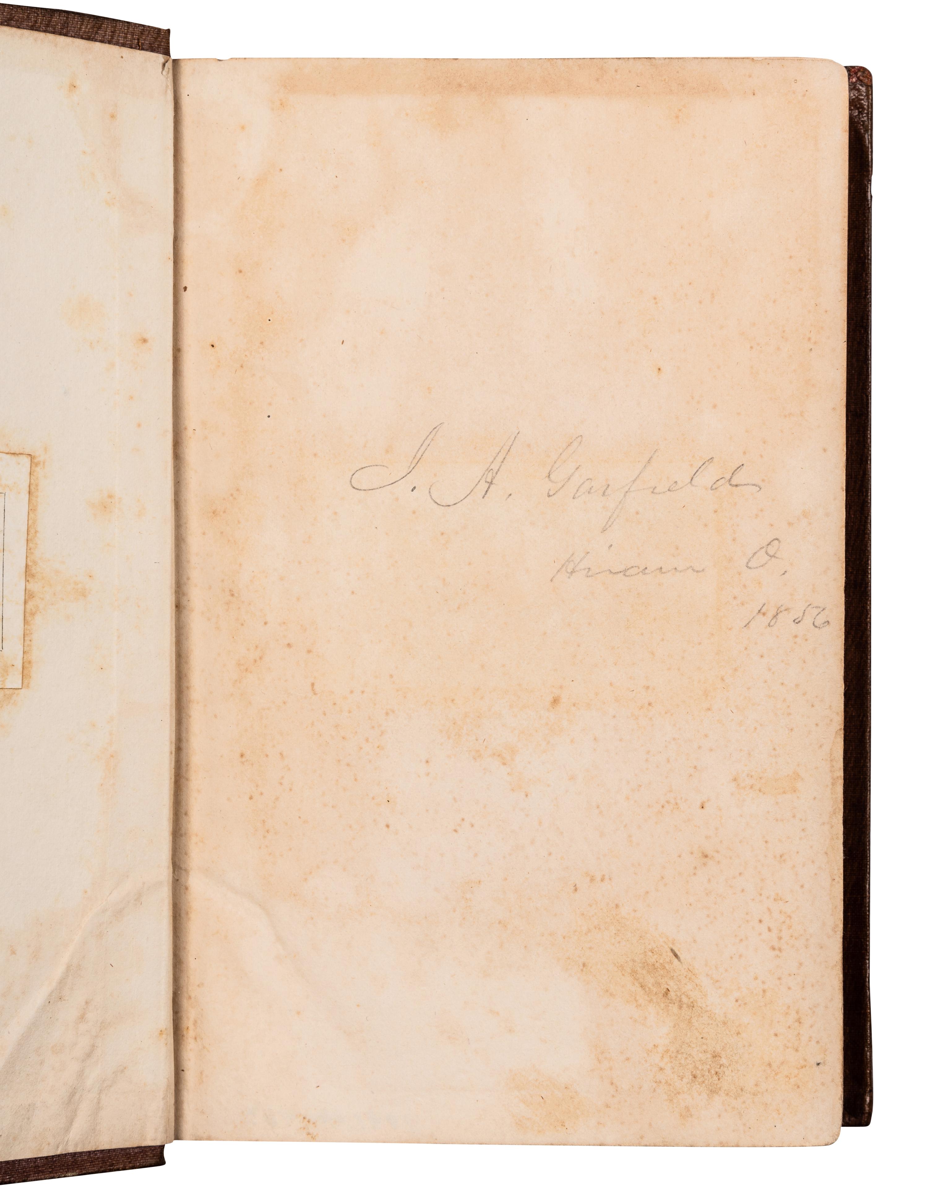 [GARFIELD, James A. (1831-1881), his copy]. BASKERVILLE, Alfred, translator. The Poetry of Germany…Second Edition. Philadelphia: John Weick, 1856.