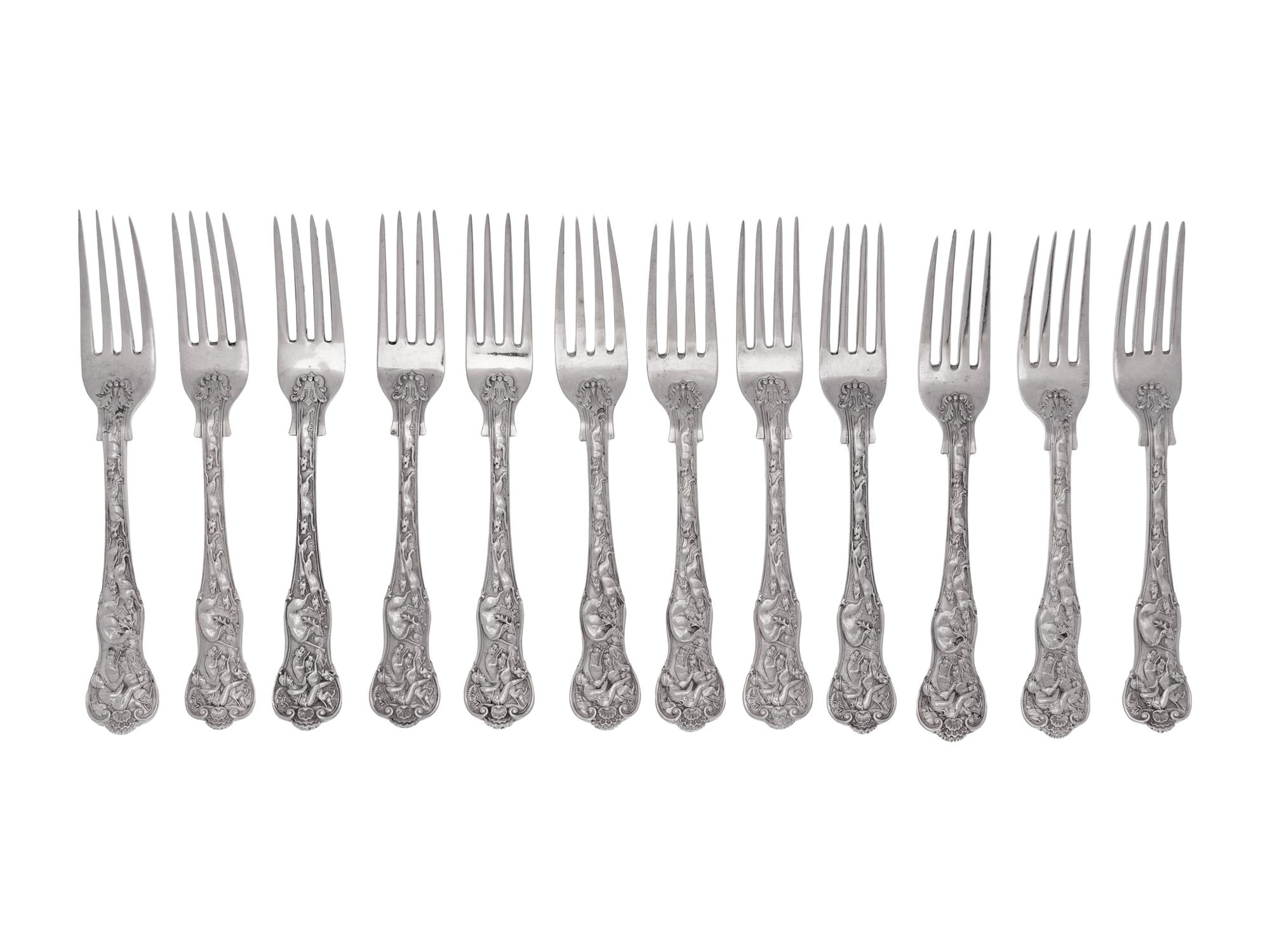 Twelve Victorian Silver Forks