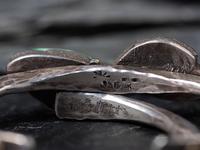Pair of Slender Sterling Silver Cuff Bracelets with Gold Accents