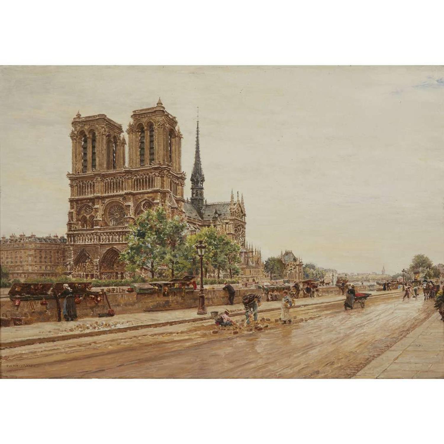 MARIE FRANÇOIS FIRMIN-GIRARD (FRENCH 1838-1921) "NOTRE-DAME" (PARIS)
