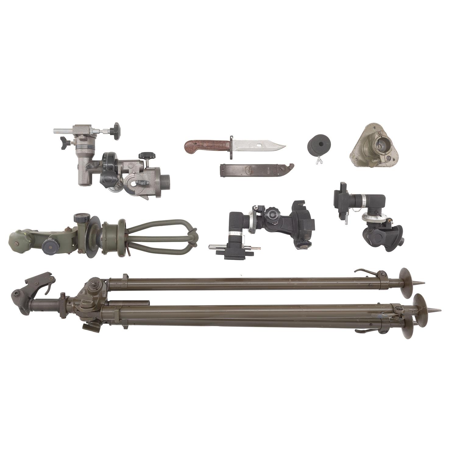 Lot of Swedish Optics Artillery Spotting Scope Components