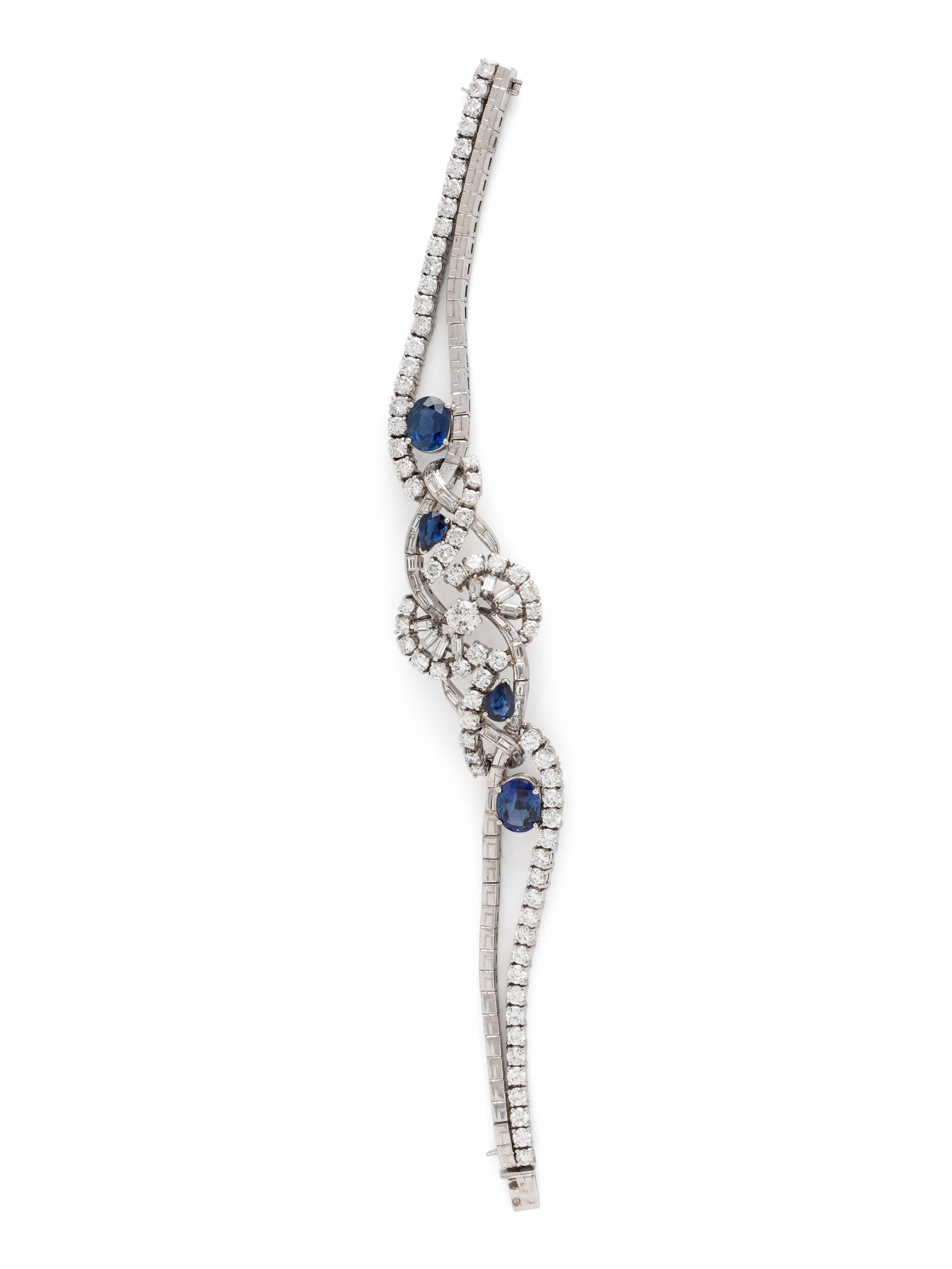 DIAMOND AND SAPPHIRE BRACELET