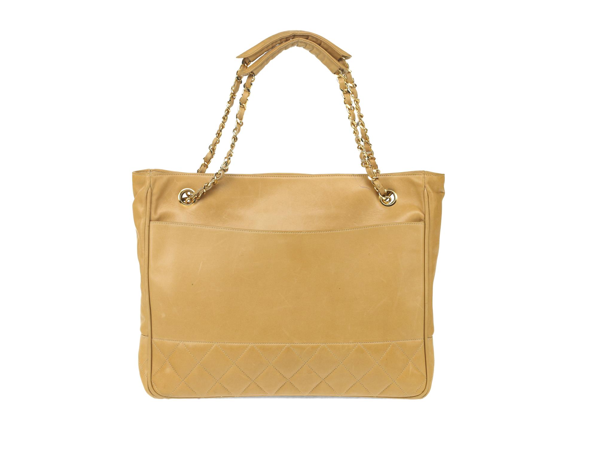 Chanel Tan Matelassé Tote