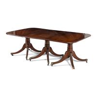 A Late George III Mahogany Triple Pedestal Dining Table